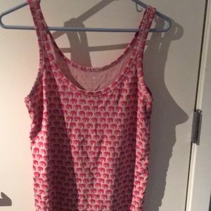 Banana Republic XL Elephant Pink and tan Tank